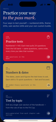A timed mock exam in progress